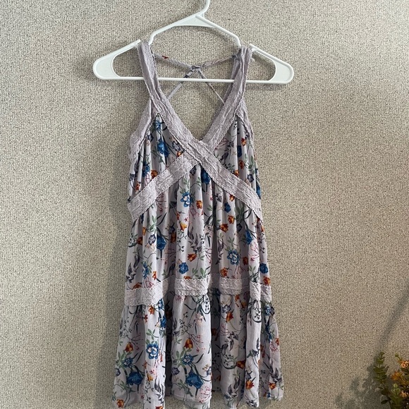 Xhilaration Dresses & Skirts - Xhilaration Purple,Blue and Orange Sleeveless Halter Sundress
